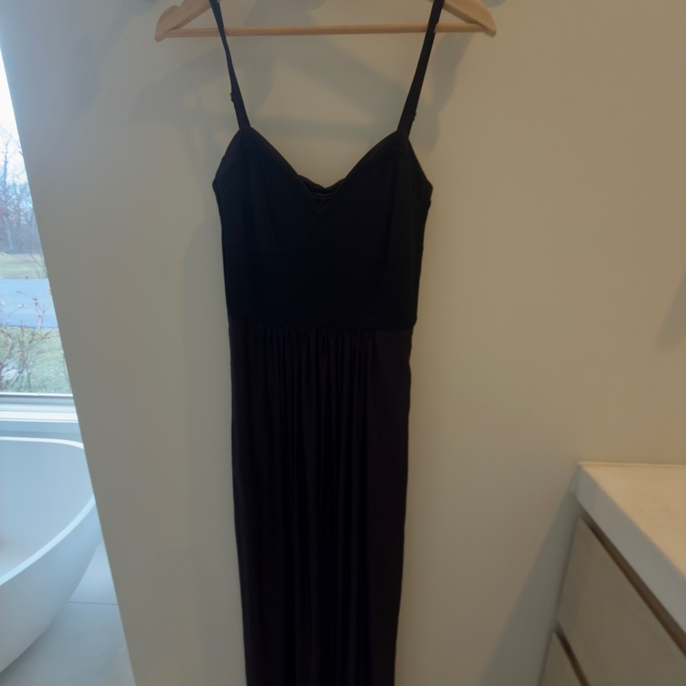 Romantic Black Corset Maxi Dress BCBG